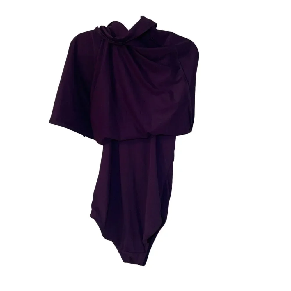 Lands End Purple Sweetheart Swim Dress One Piece Adjustable Straps 12L Beach